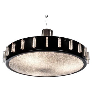 Drum Pendant Light in the style of Stilnovo, Italy, 1950s For Sale