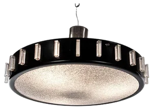 Drum Pendant Light in the style of Stilnovo, Italy, 1950s