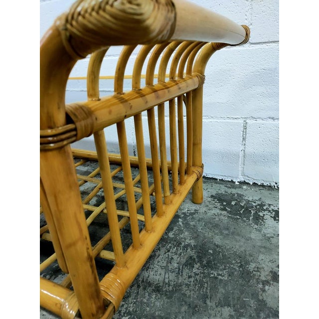 Brown Low Brown Bamboo Table, 1970s For Sale - Image 8 of 9