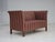 Wood Danish 2-Seater Sofa in Red Striped Wool, 1960s For Sale - Image 7 of 18
