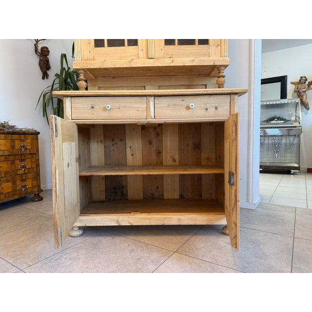 Gründerzeit Kitchen Farmhouse Sideboard in Softwood For Sale - Image 9 of 11