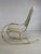 Rocking Chair in Brass and Imitation Leather, 1950s For Sale - Image 10 of 13