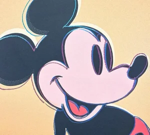 1986 Carnegie Museum of Art After Andy Warhol "Mickey Mouse Brown-Gold" Lithograph