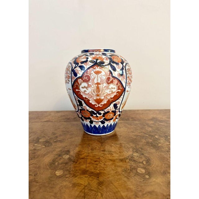 Antique Japanese Imari Shaped Vase, 1900 For Sale - Image 3 of 5