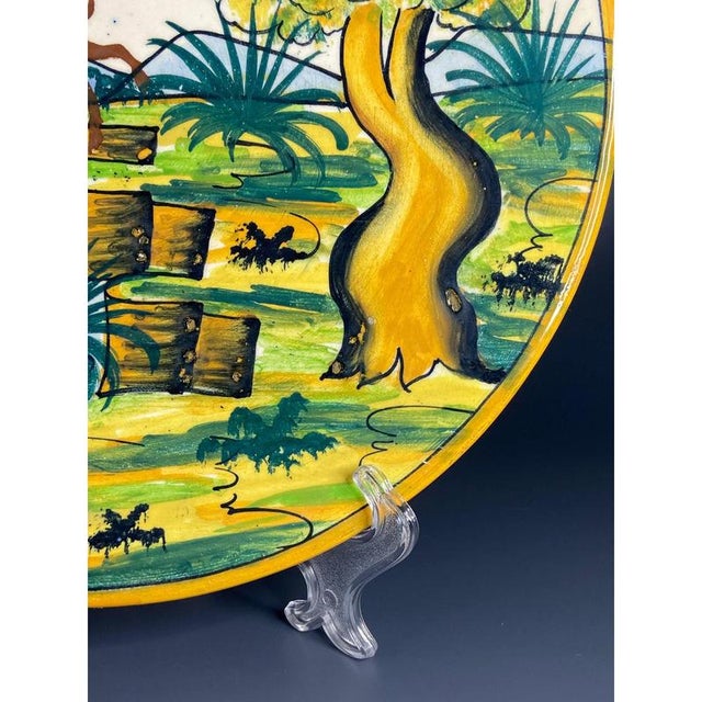 Mid-Century Polychrome Plate from Talavera For Sale - Image 6 of 9