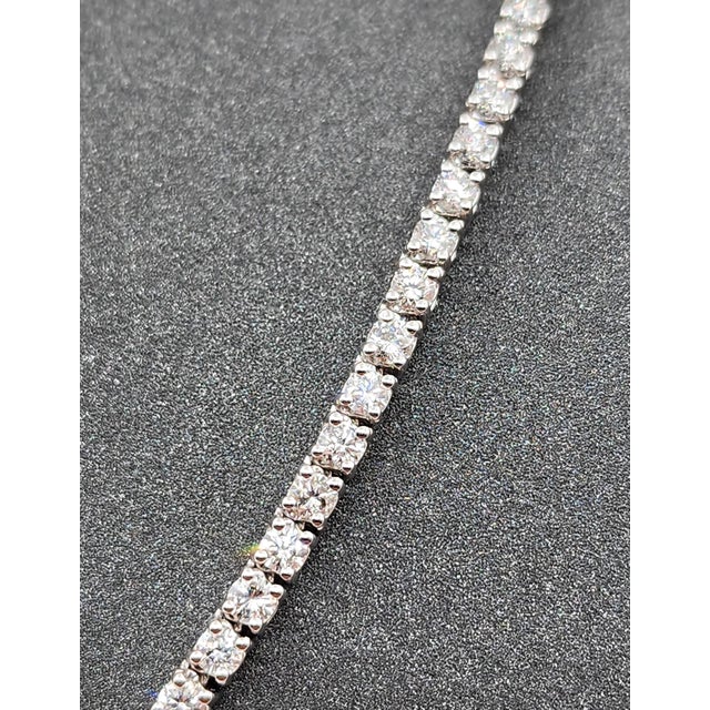 6.50 Ct Diamond Tennis Necklace For Sale - Image 4 of 9
