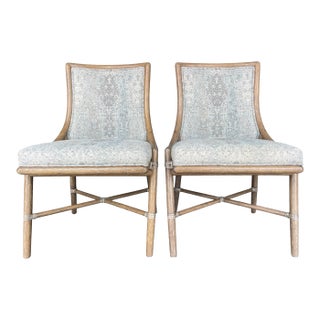 Vintage McGuire Passage Side Chairs – Pair – Cane Back Rattan Frames For Sale