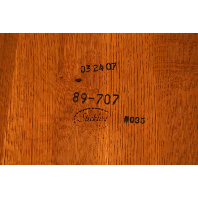 Stickley Mission Collection Oak Double Pedestal Dining Table For Sale - Image 17 of 18