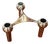 S22 Candlestick by Hans Nagel with Werner Stoff, Germany, 1960s For Sale