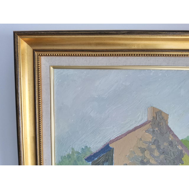 Modernist Swedish Landscape Painting by Arne Granhall 1983 For Sale - Image 14 of 18