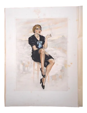 Vintage Ltd. Edition Hand Colored Etching-Listed French Artist-Edouard Chimot-1936