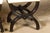 Viennese 1900s Black Stools with X-Form Bases and Custom Upholstery, a Pair For Sale - Image 12 of 12
