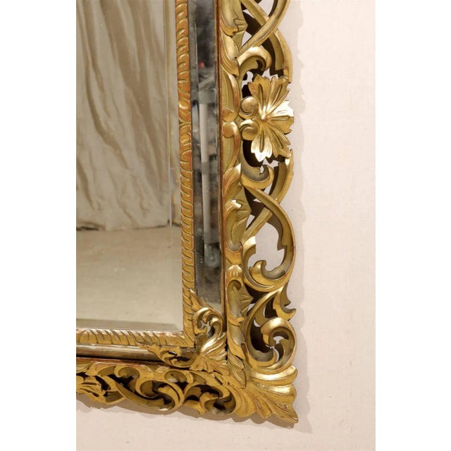 Wood Italian 19th Century Gilt Wood Mirror For Sale - Image 7 of 10