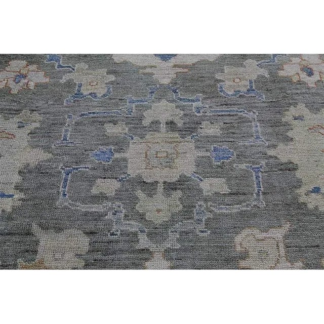 1990s Handwoven Persian Oushak Area Rug 13’4″ X 19’3″ For Sale - Image 5 of 13