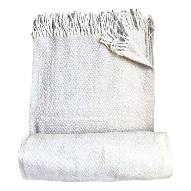 Marina Throw Jacquard Collection, Pearl For Sale