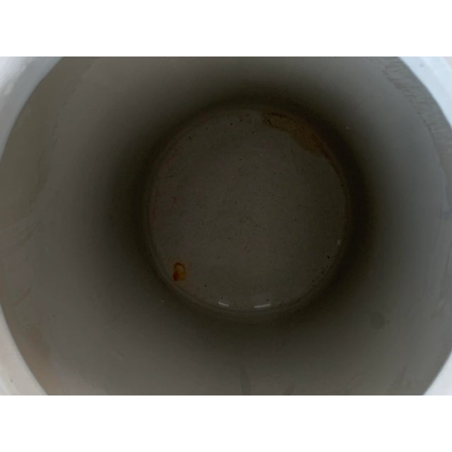 Vintage Blue & White Chinoiserie Umbrella Stand For Sale - Image 9 of 10