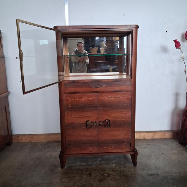 Metal Vintage French Art Deco Display Cabinet, 1930 For Sale - Image 7 of 18