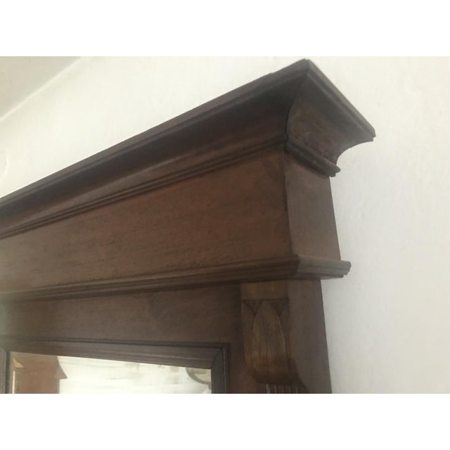 Wooden Eclectic Mirror in Walnut Veneer, 1920s For Sale - Image 13 of 17