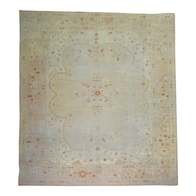 Oversize Antique Turkish Oushak Rug, 13 X 16'9'' For Sale