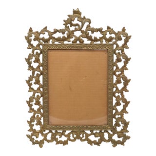 Vintage Carson’s Cast Bronze Foliage Picture Frame For Sale