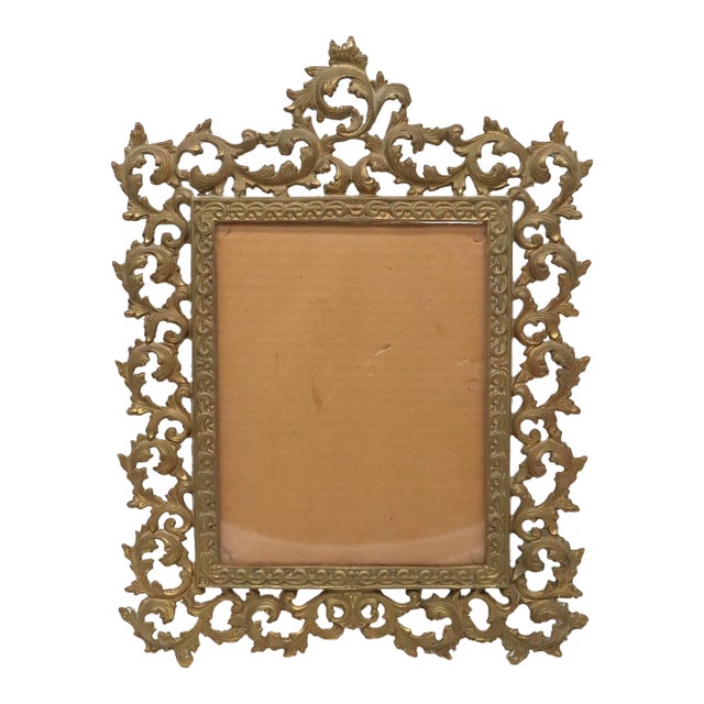 Vintage Carson’s Cast Bronze Foliage Picture Frame For Sale