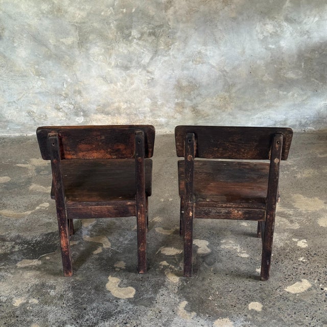 Small Vintage Indonesian Teak Children's Chair, 1950s For Sale - Image 10 of 11