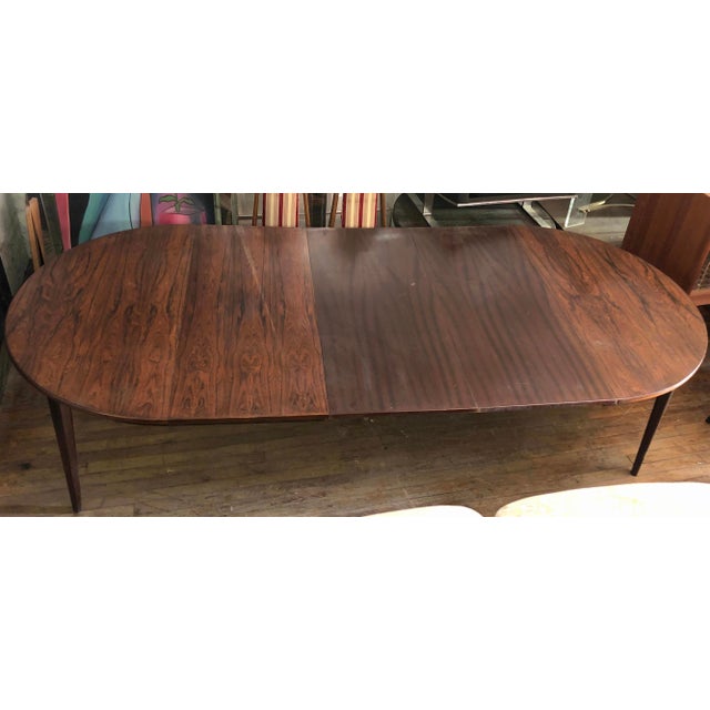 Mid-Century Modern Mid 20th Century Omann Jun 8 Foot Rosewood Dining Table For Sale - Image 3 of 13