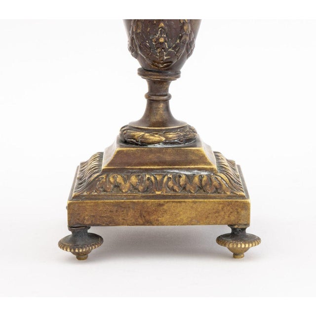 Metal French Brass Three-Branch Candelabra, Pair For Sale - Image 7 of 9