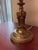 Metal Neoclassical Solid Brass Table Lamp With Red Shade For Sale - Image 7 of 7