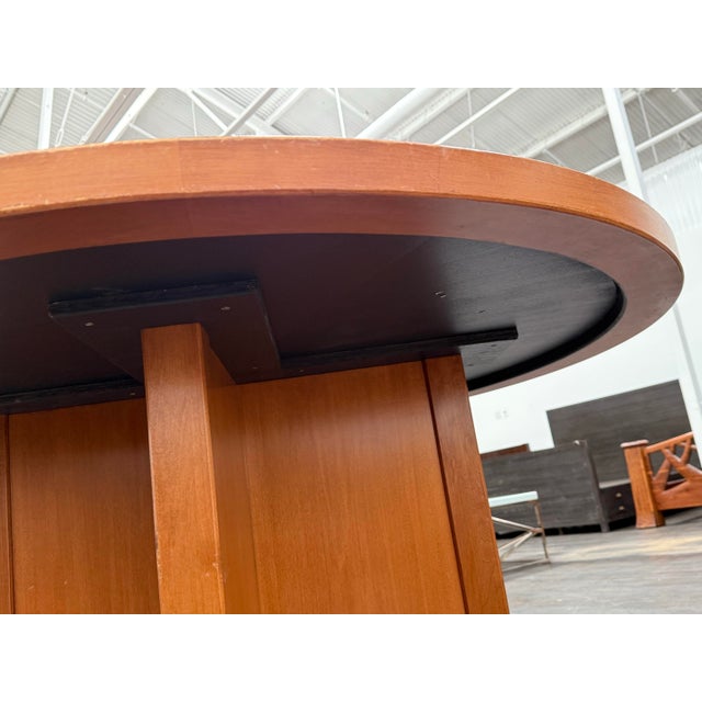 Natural Cherry Wood Finish With Marquetry Conference Table For Sale In San Francisco - Image 6 of 12