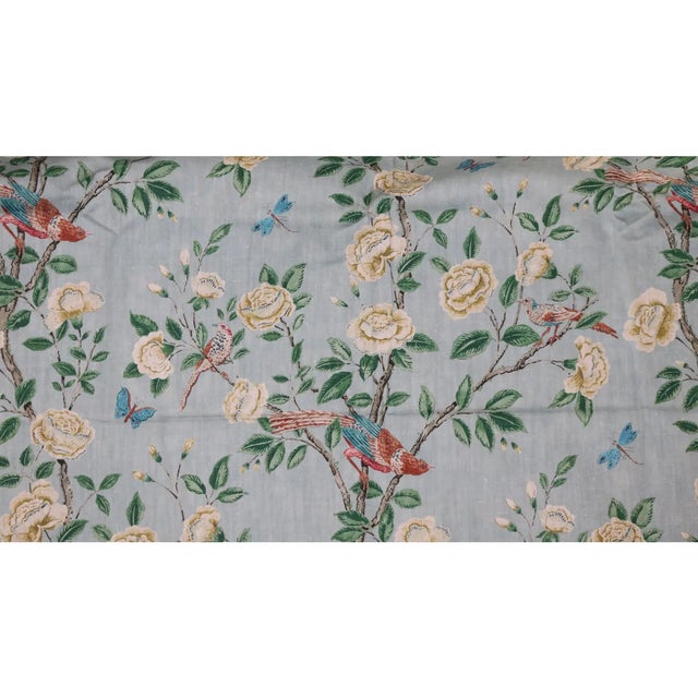 English Sanderson Fabrics Linen "Andhara" in Blue Colorway 4.75 Yards For Sale - Image 3 of 4