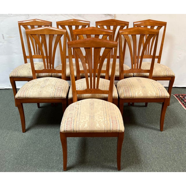 Ethan Allen Medallion Collection Dining Chairs, a Set of 8 Chairish