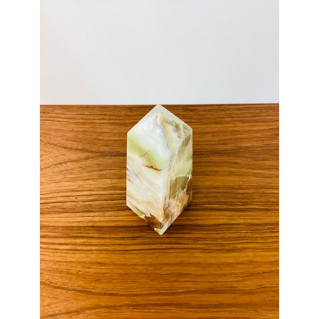 Stone Vintage Solid Onyx Stone Obelisk Statue For Sale - Image 7 of 7