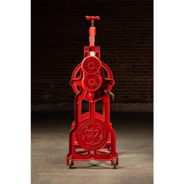 Vintage Industrial Cast Iron Laundry Wringer by H. P. Roberts For Sale - Image 4 of 10