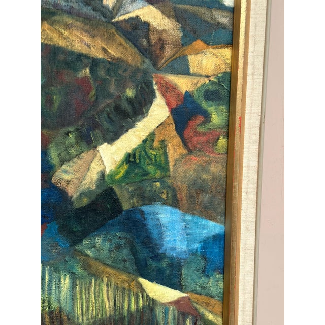 Kjell Lindberg, Cubist Landscape, 1950s, Oil on Canvas, Framed For Sale - Image 11 of 18