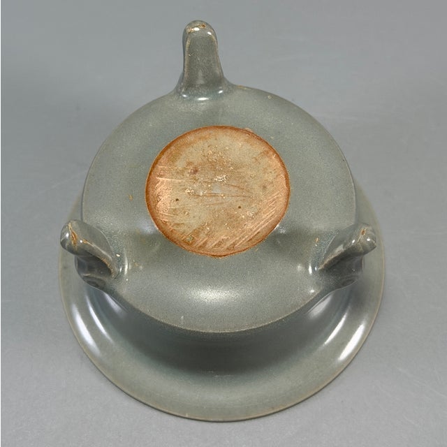 Ceramic China Vintage Longquan Celadon Tripod‑Footed Censer For Sale - Image 7 of 7