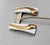 American Vintage 1980s Signed Napier Modernist Goldtone & White Resin Pierced Earrings-2 Pieces For Sale - Image 3 of 10