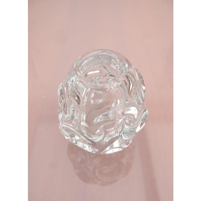 Mid-Century Modern Handmade Clear Crystal Vase by Börne Augustsson for Åseda For Sale - Image 5 of 12