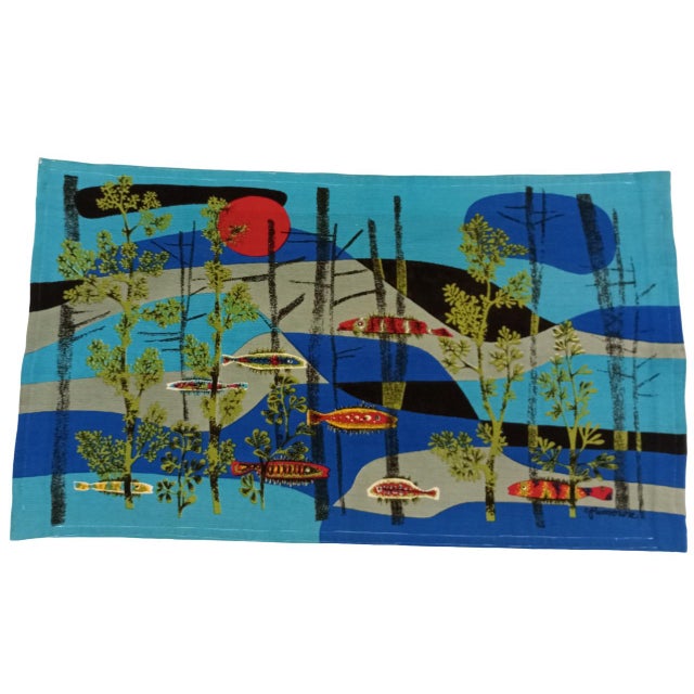 Calypso Tapestry from René Fumeron, France, 1960s For Sale - Image 16 of 17
