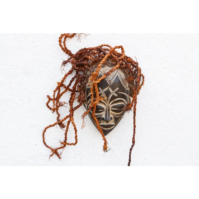 African Carved & Braided African Mask For Sale - Image 3 of 7