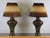 Mid 20th Century Earth Toned Mid Century Lamps With Original Hombre Shades - a Pair For Sale - Image 4 of 7