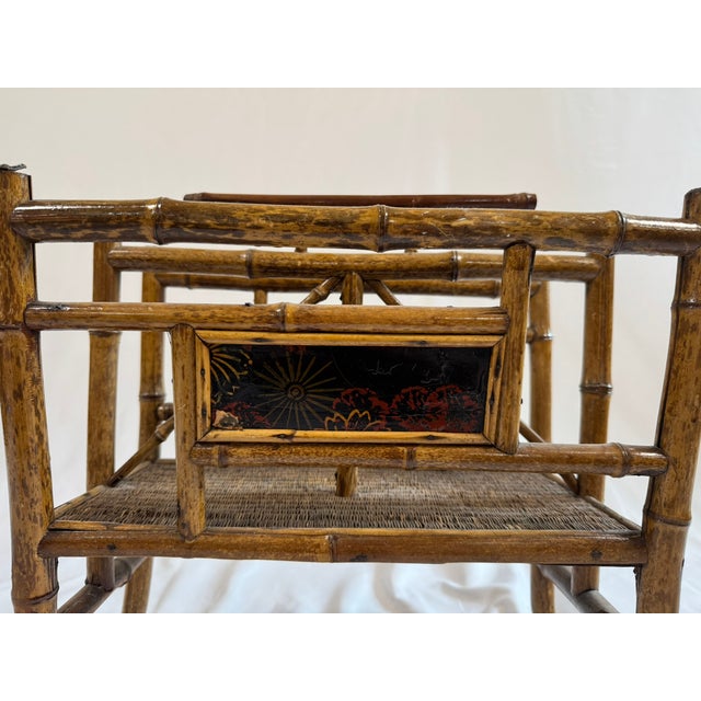 Antique 19th Century English Victorian Tortoise Bamboo Magazine Rack Stand For Sale - Image 12 of 15