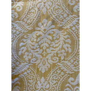 Brunschwig and Fils Yellow Damask Fabric- 1.25 Yards For Sale