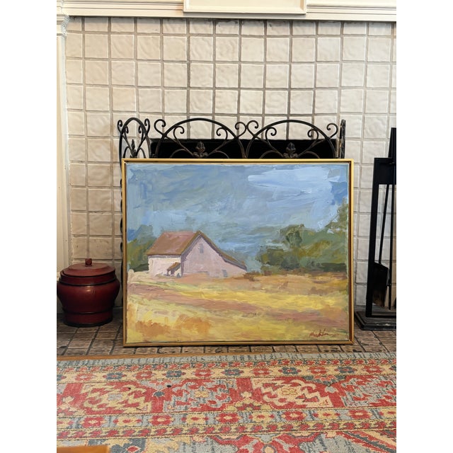 Expressionism “After the Rain” an Original 24”x30” Framed Painting by Michelle Heimann . For Sale - Image 3 of 5