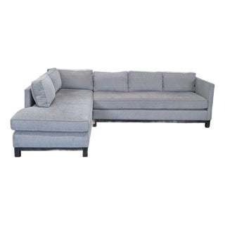 Mitchell Gold + Bob Williams Clifton Modern Gray Sectional Sofa For Sale