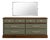 Restored 1960s American Solid Wood Dresser With Frameless Beveled Mirror | Old Chapel Sagewood™ Finish For Sale