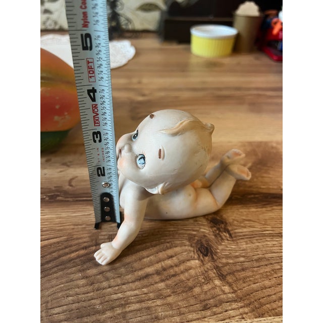 Mid-Century Modern Vintage Ceramic Kewpie Nursery Room Baby Figurine For Sale - Image 3 of 6