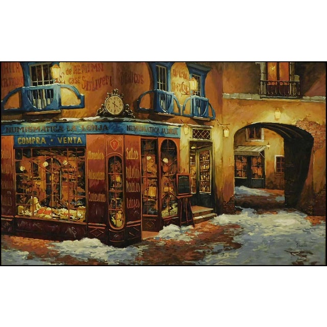 "Light on the Snow" Original limited edition hand embellished serigraph on canvas by Viktor Shvaiko Hand Signed by the...