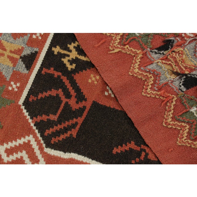 Textile Antique Swedish Rollakan Tapestry With Pictorials & Medallions, From Rug & Kilim For Sale - Image 7 of 7