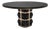 "Oliva" Round Table With Stainless Steel and Bronze Details, Handmade For Sale